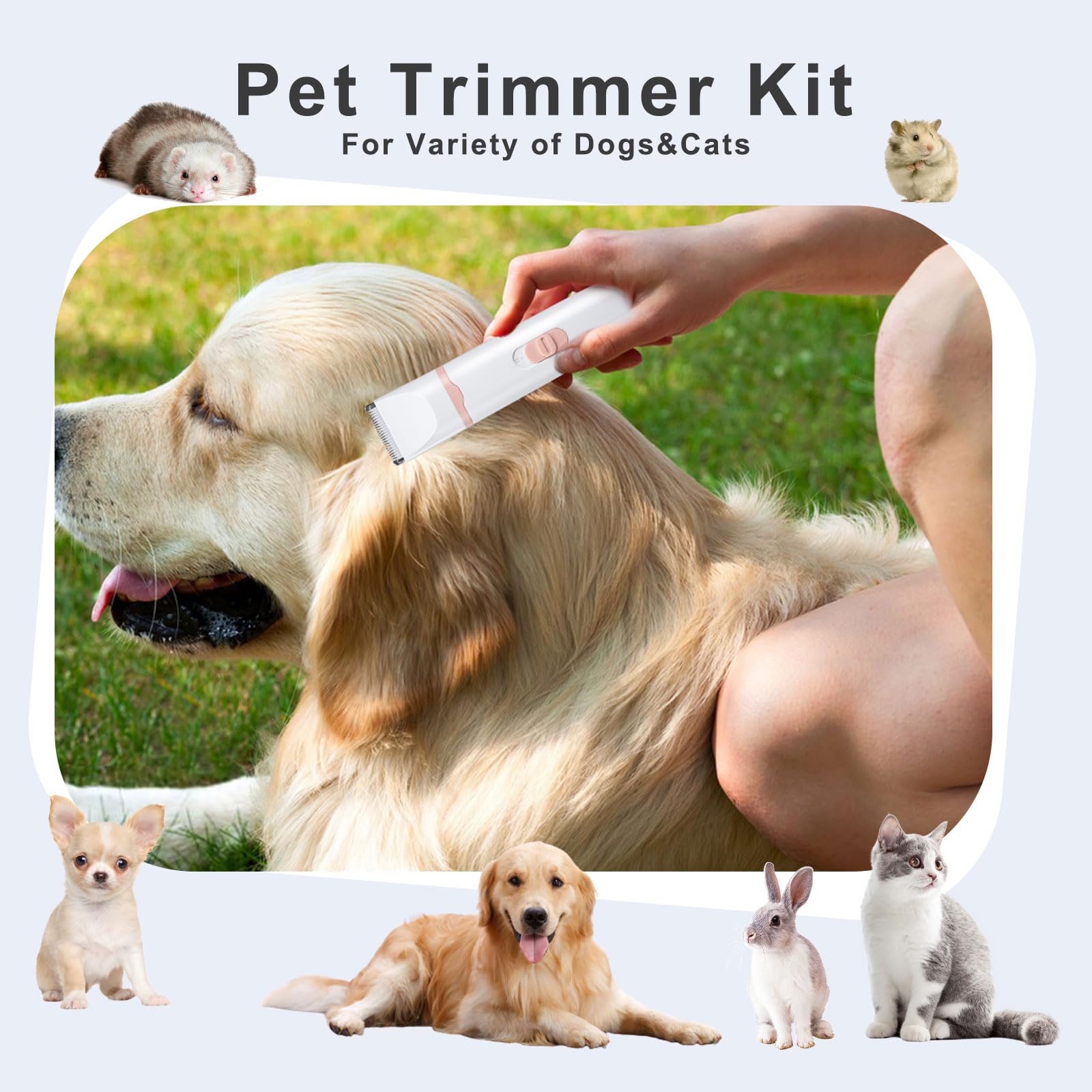 KIKETECH PinkRose Type-C charging and long runtime for extended grooming sessions