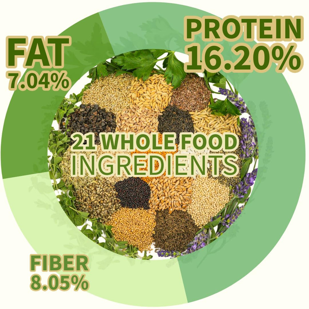 KikiBirds premium parrot food kibble texture emphasizes easy picking and balanced nutrition