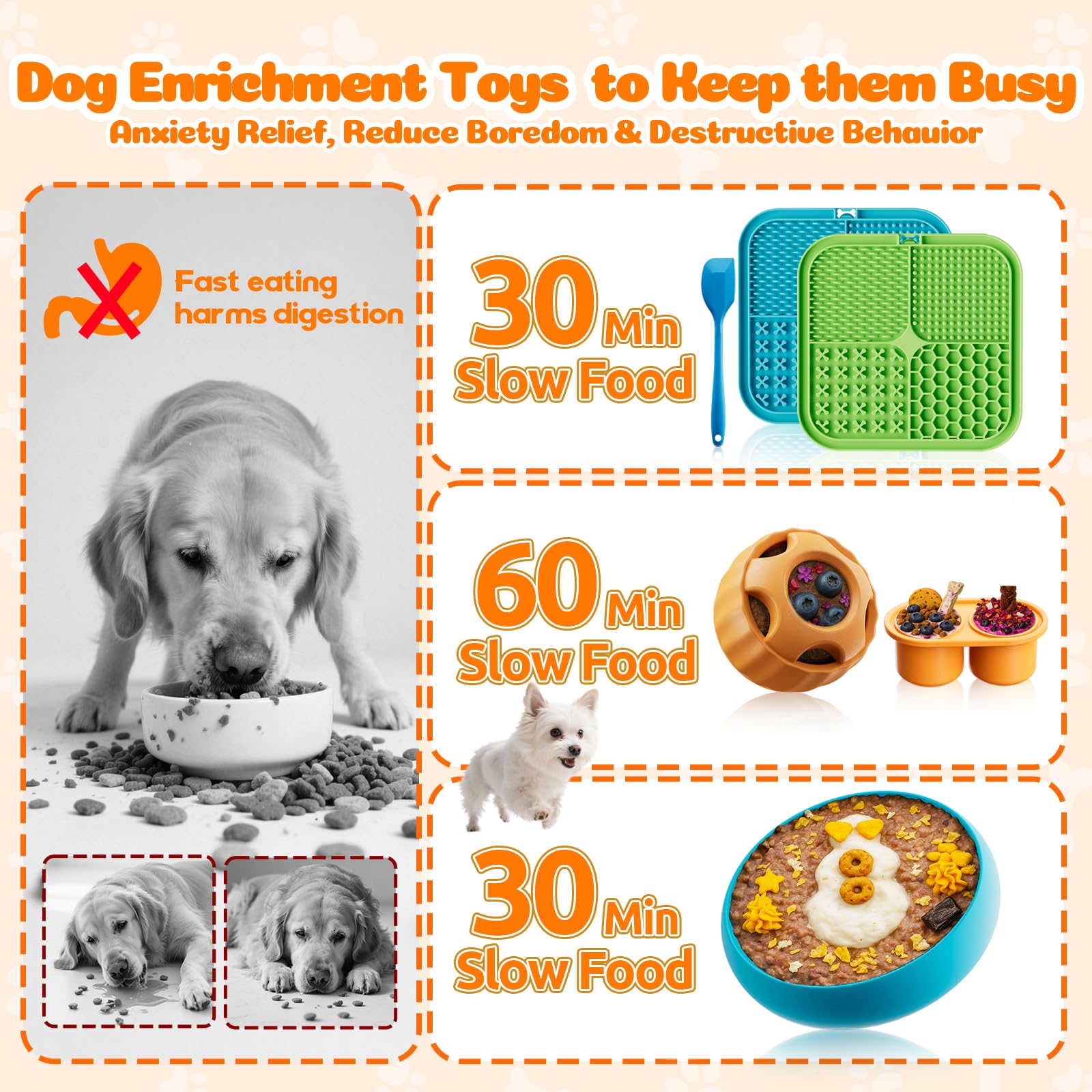 KILIN dog enrichment lick ball demonstrates puzzle challenge that sparks problem-solving during treats
