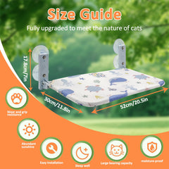 Kiluiu cat window perch foldable design for easy storage behind curtains