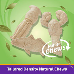 Kimee cuttlefish nylon toy for aggressive chewers, engaging shapes.