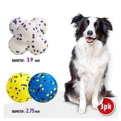 Kimee dog balls aggressive-chewer design withstands heavy chewing sessions.