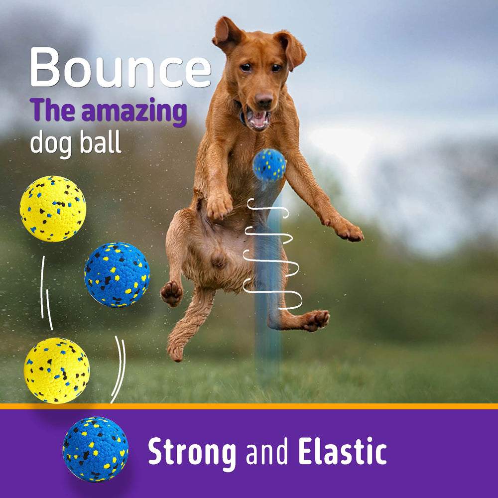Kimee dog balls teeth-cleaning ridges help clean teeth during chew.