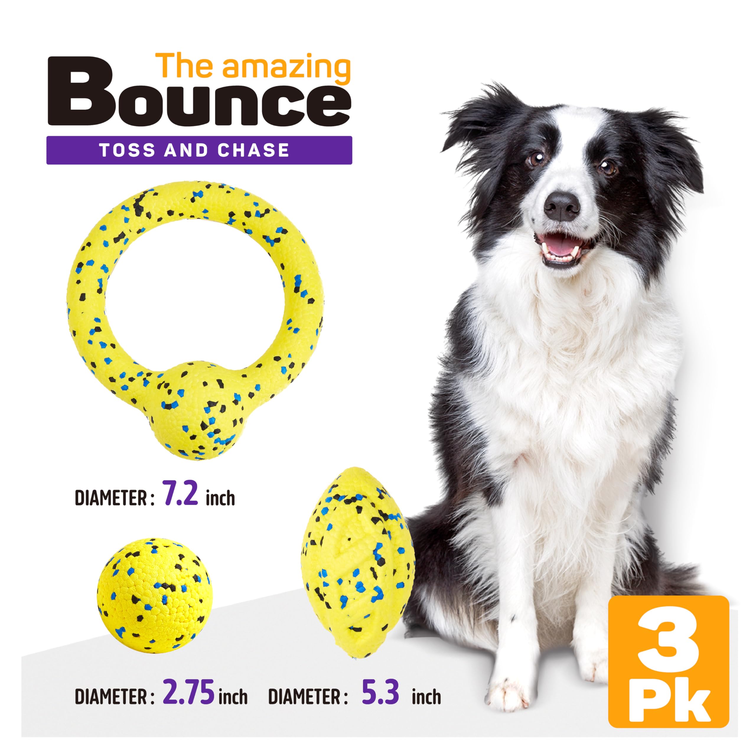 Kimee dog balls yellow ball close-up highlights textured surface for dental massage