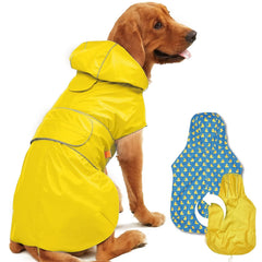 Kimee dog raincoat reversible front view for versatile all-weather protection