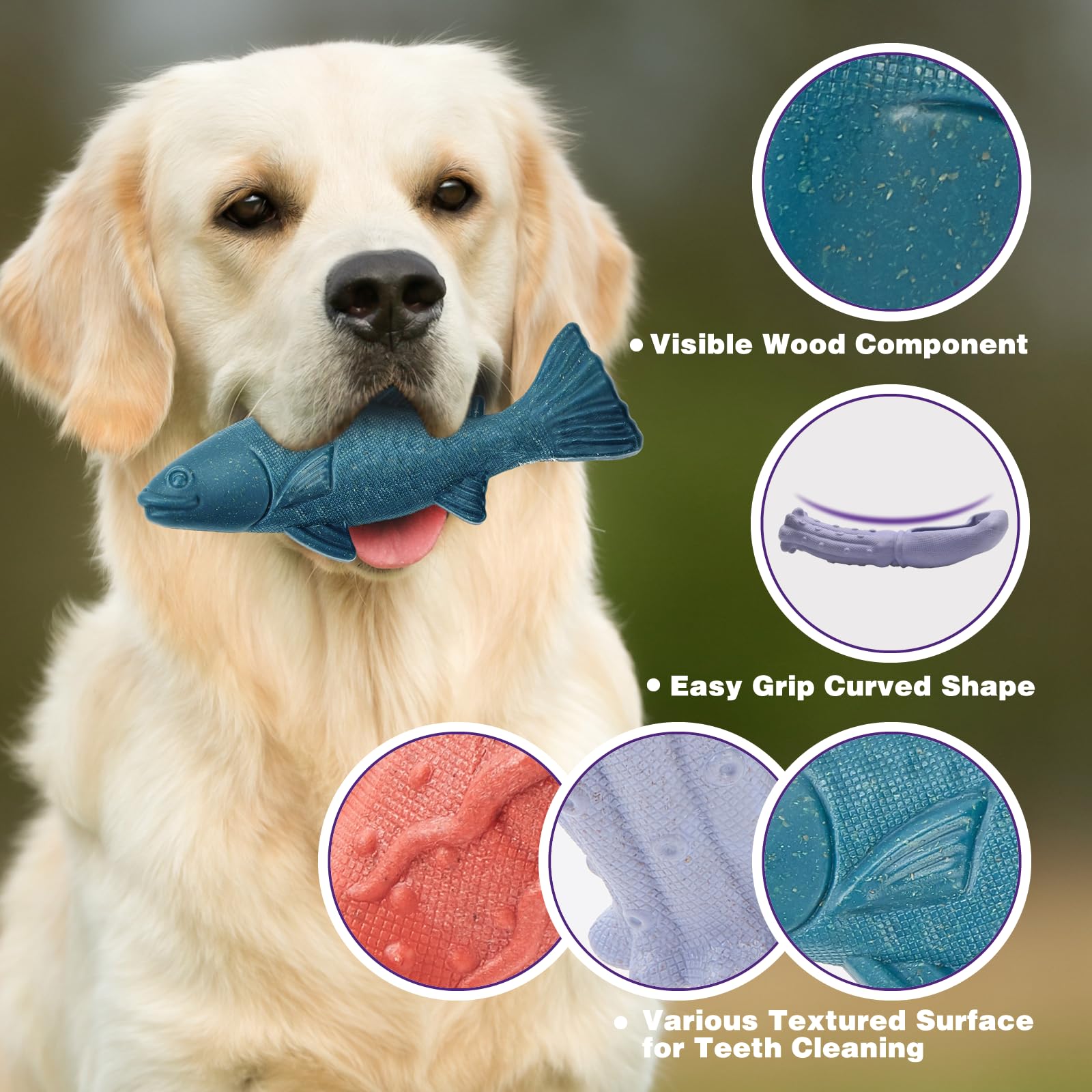 Kimee dog toys teeth-cleaning nylon supports safe chewing and oral hygiene.