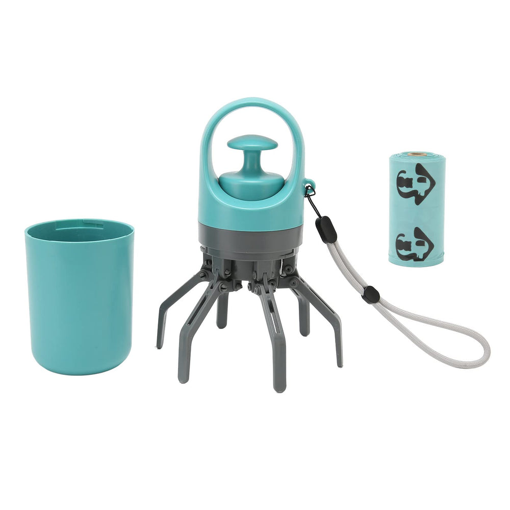 KIMISS scooper used on grass, gravel, and concrete cleanup scenarios showing versatility.