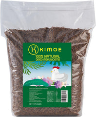 Kimoe mealworms close-up showing high-protein feed for healthier eggs.
