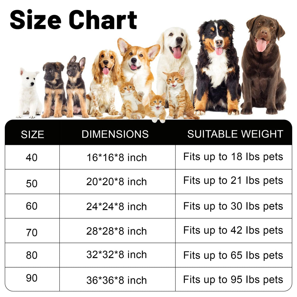 Kimpets 28-inch donut bed size guide for medium to large dogs