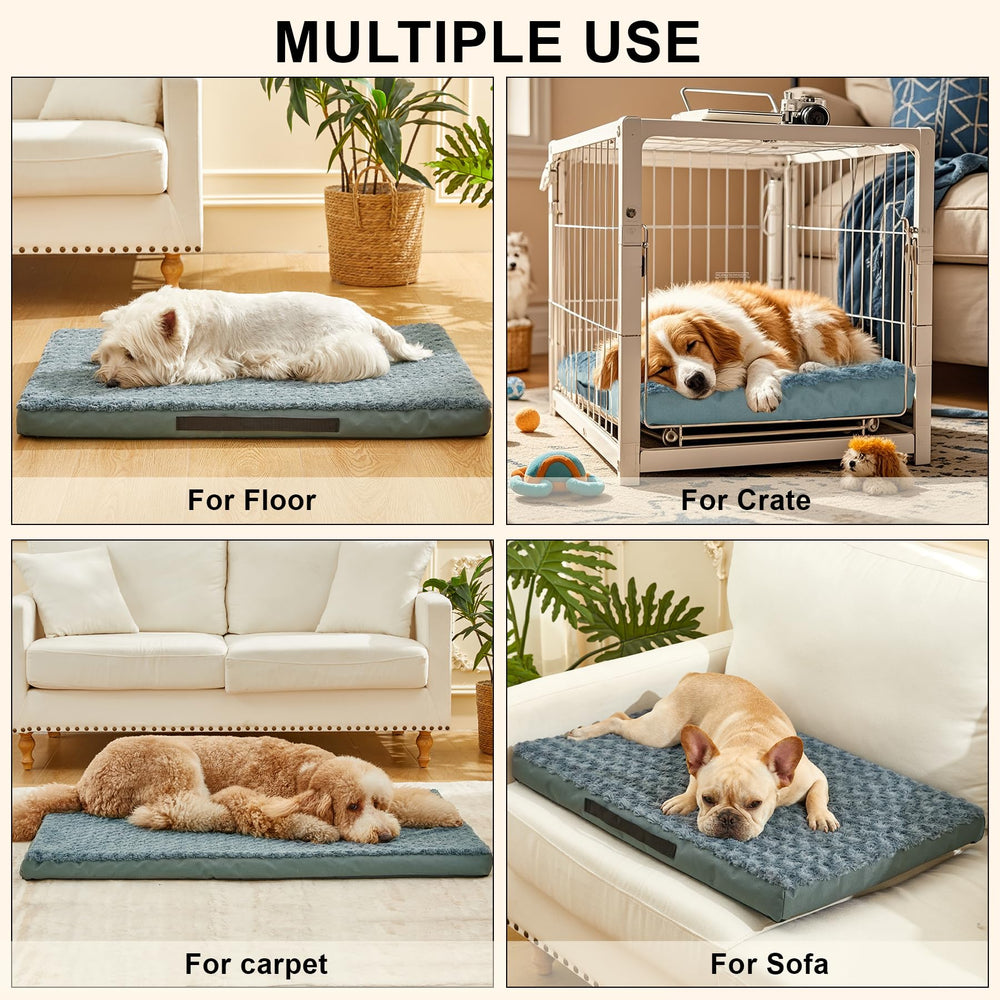Kimpets crate-use dog bed suitable for indoor or car travel.
