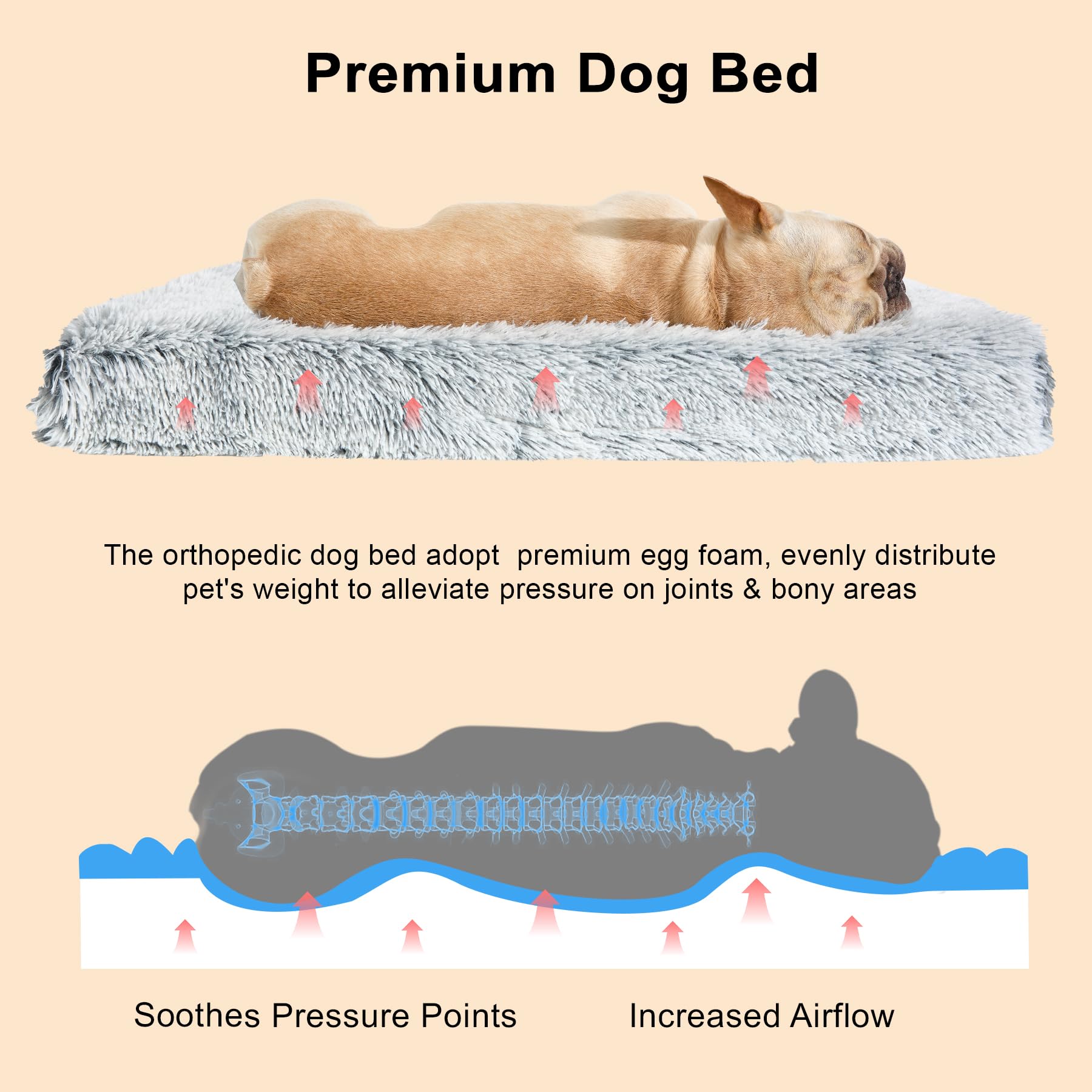 Kimpets-dog-bed-crate-use suitable for crate comfort and travel