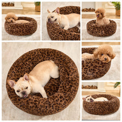 Kimpets dog cuddling round bed demonstrates a safe, comforting nesting for anxious pets.