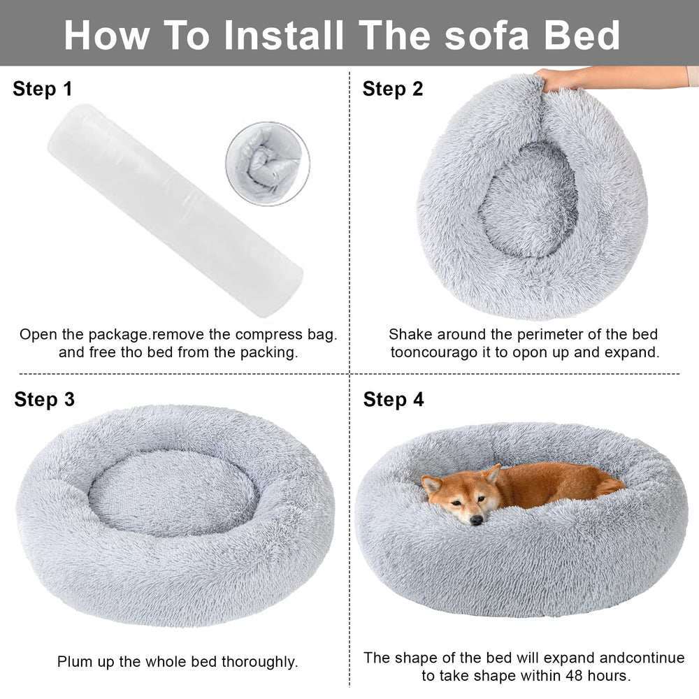 Kimpets small dog bed 20in donut ideal for tiny breeds