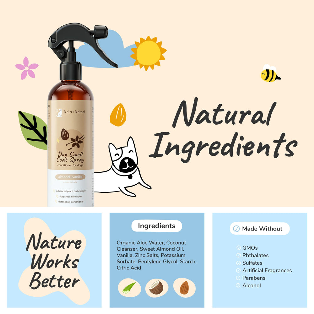 Kin+kind natural fragrance almond vanilla emits a pleasant scent.