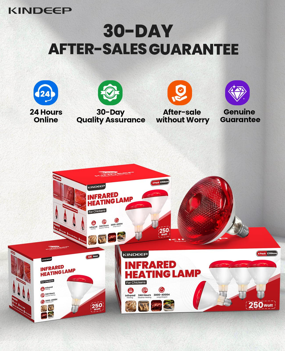 KINDEEP 250W lamp durability highlights long lasting warmth for daily use