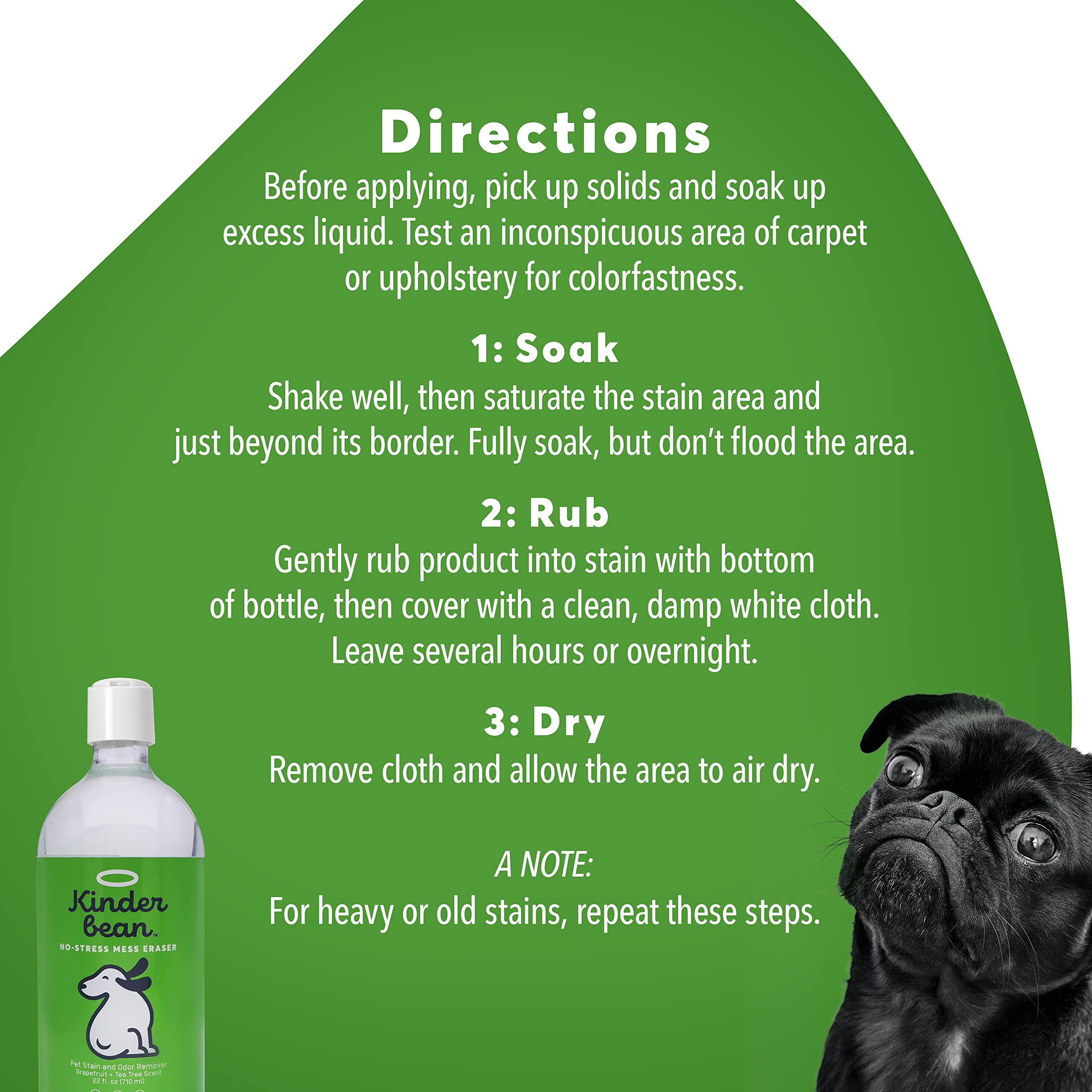 Kinderbean pet-safe-cleaning communicates family-friendly, toxin-free formula.