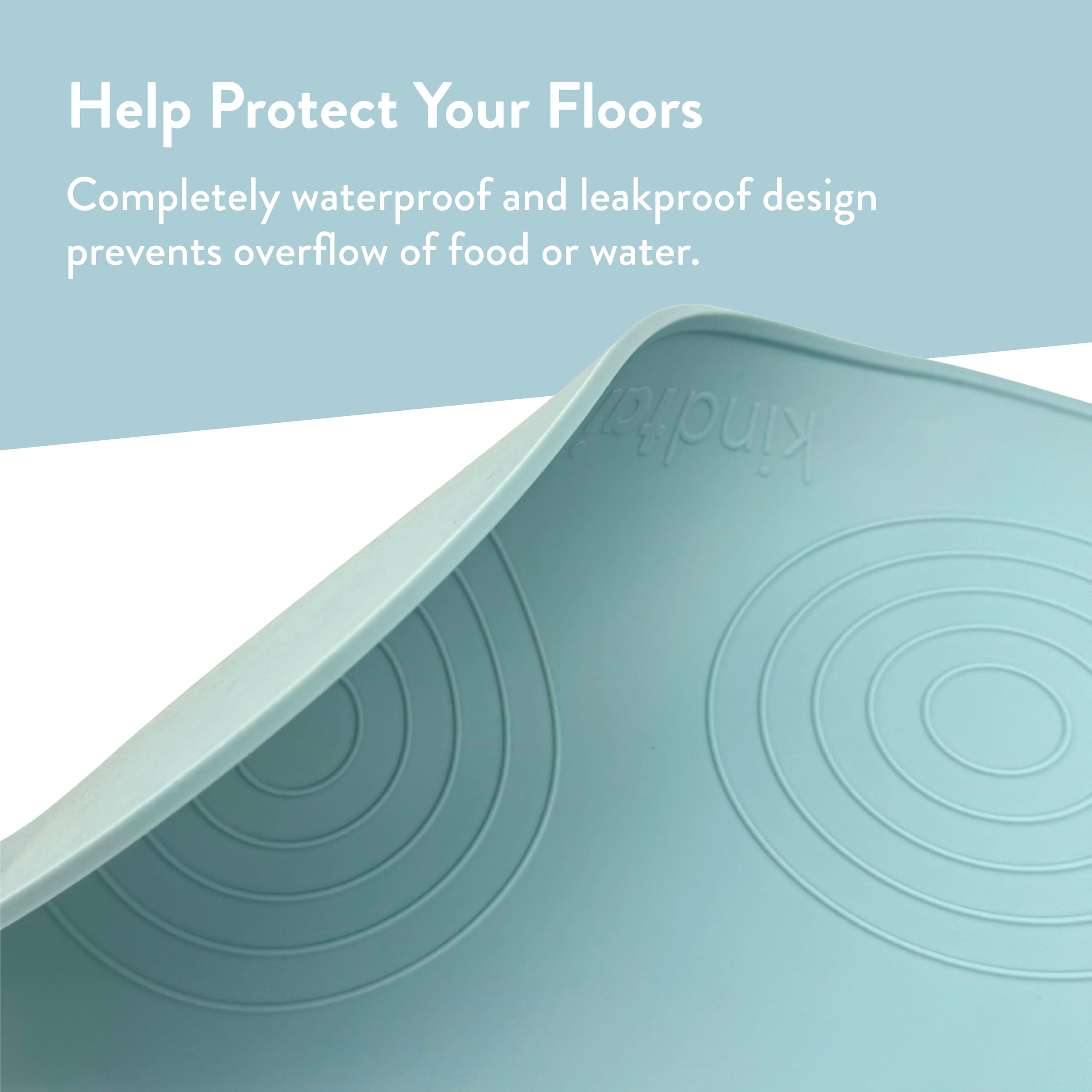 KindTail dishwasher-safe mat offers effortless cleanup after messy dinners.