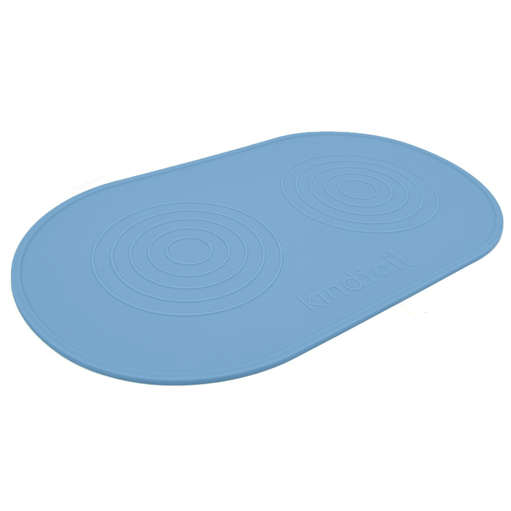 KindTail dog and cat food mat waterproof keeps spills contained during meals.