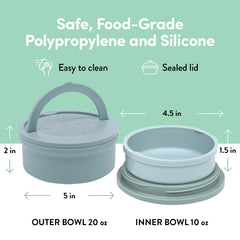 KindTail non-slip silicone base helps prevent spills during walks and parks.