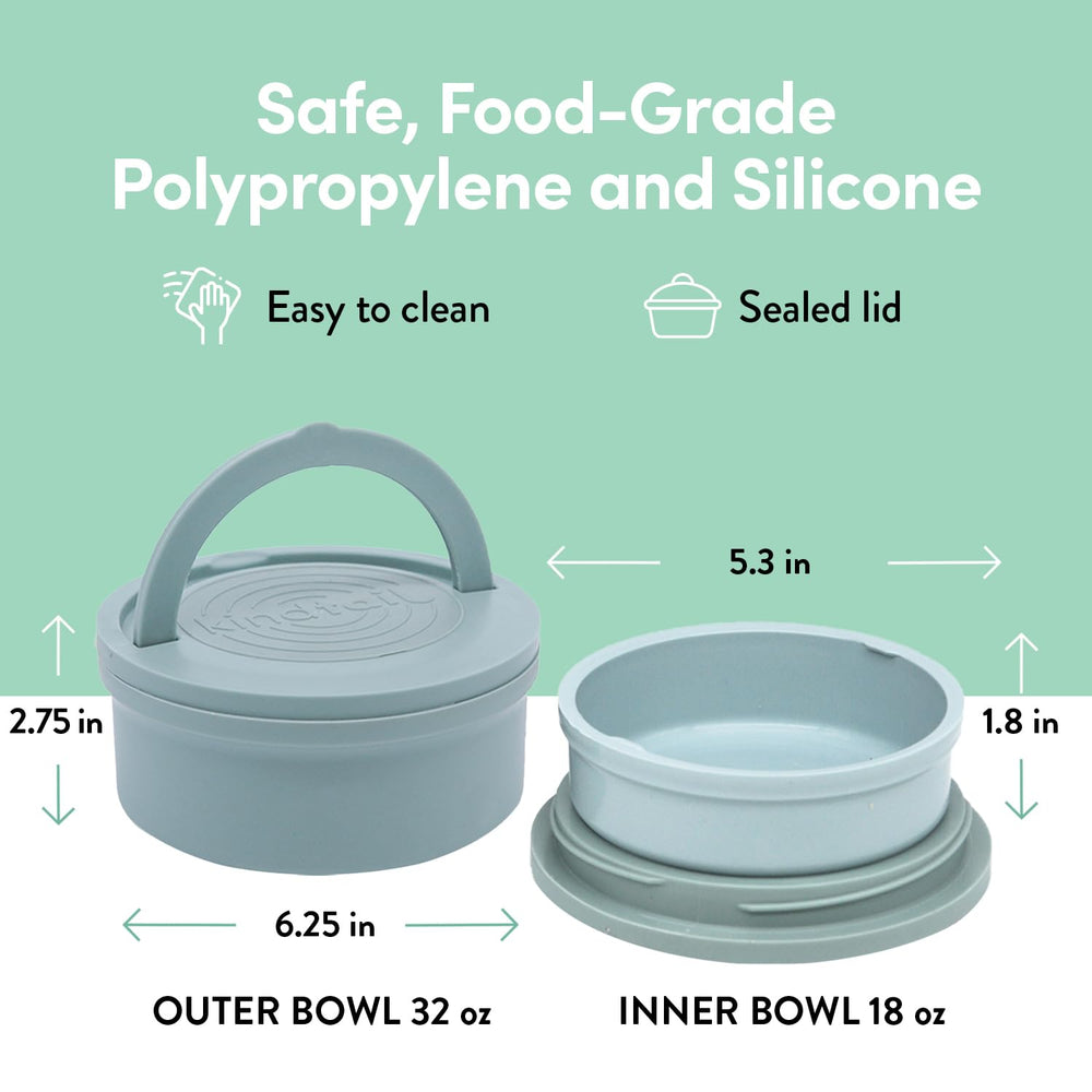 KindTail non-slip silicone base keeps bowls steady during outdoor dining.