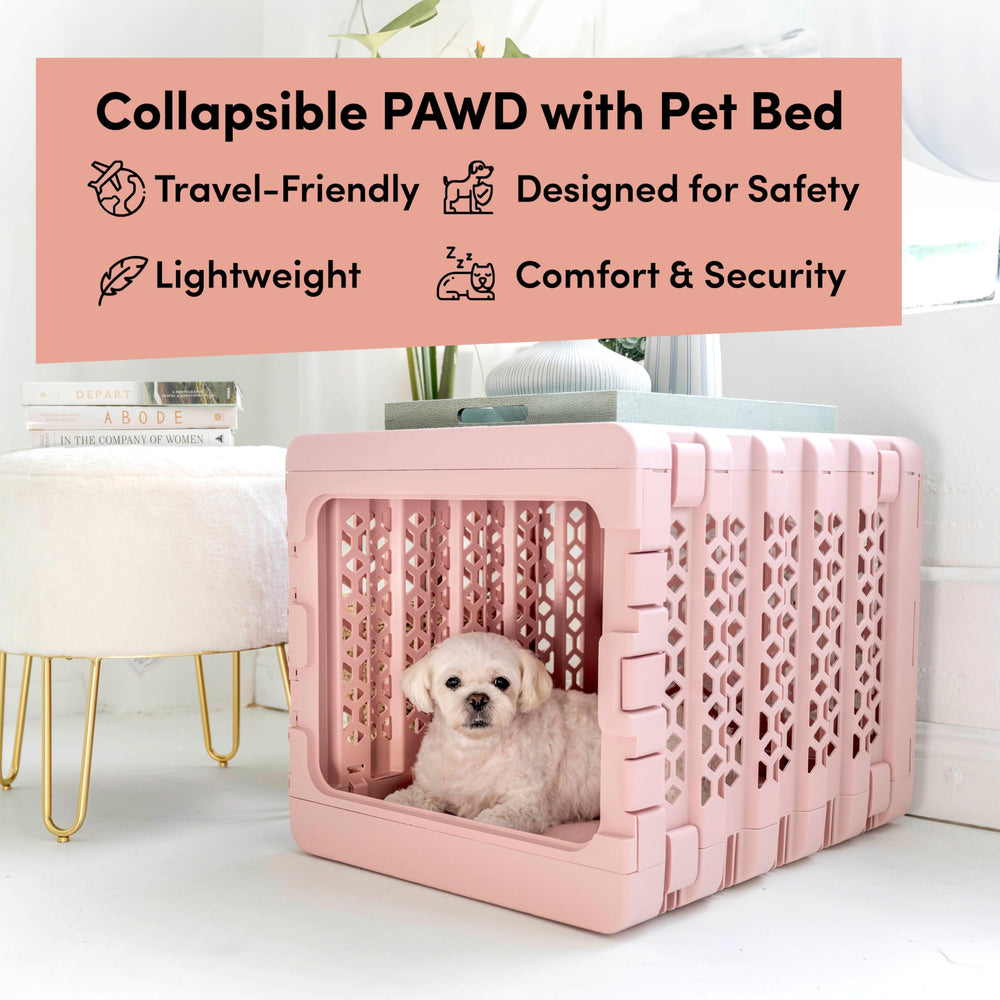 KindTail PAWD crate with washable bed for cozy indoor naps