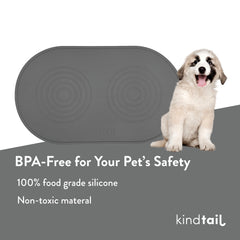 KindTail portabowls-compatible mat anchors bowls for fast, tidy mealtimes.
