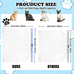 Kineglow 3mil thick cat litter bags closeup highlighting durability and odor resistance