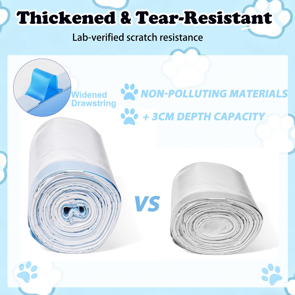 Kineglow robot-compatible litter bags fit Litter-Robot 3 and 4 for clean changes