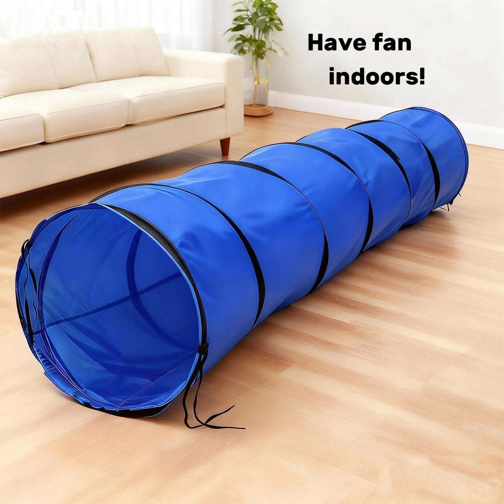 KINETOVOLTA tunnel pops open quickly for convenient indoor setup.