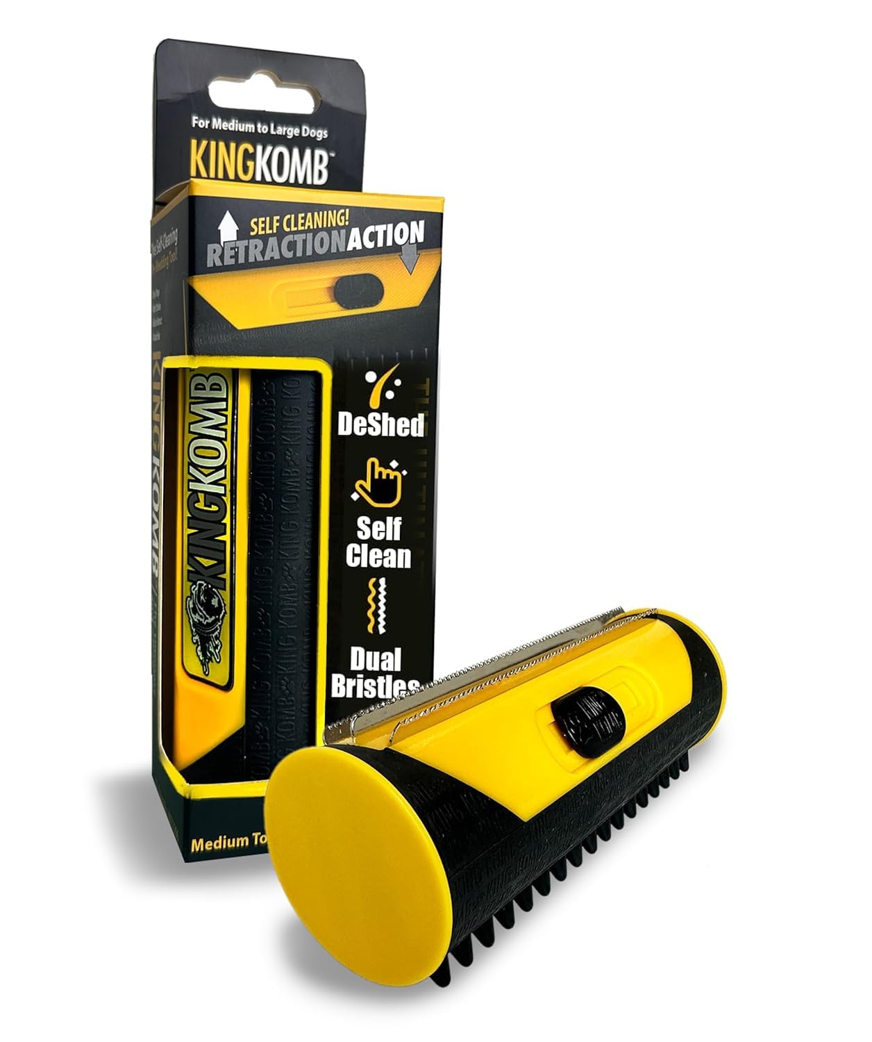 King Kanine deshedding brush cleaning car mats after pet ride