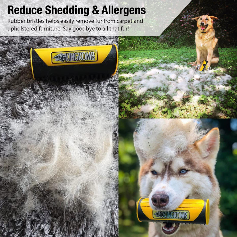 King Kanine deshedding brush in cat grooming use for reduced tangles