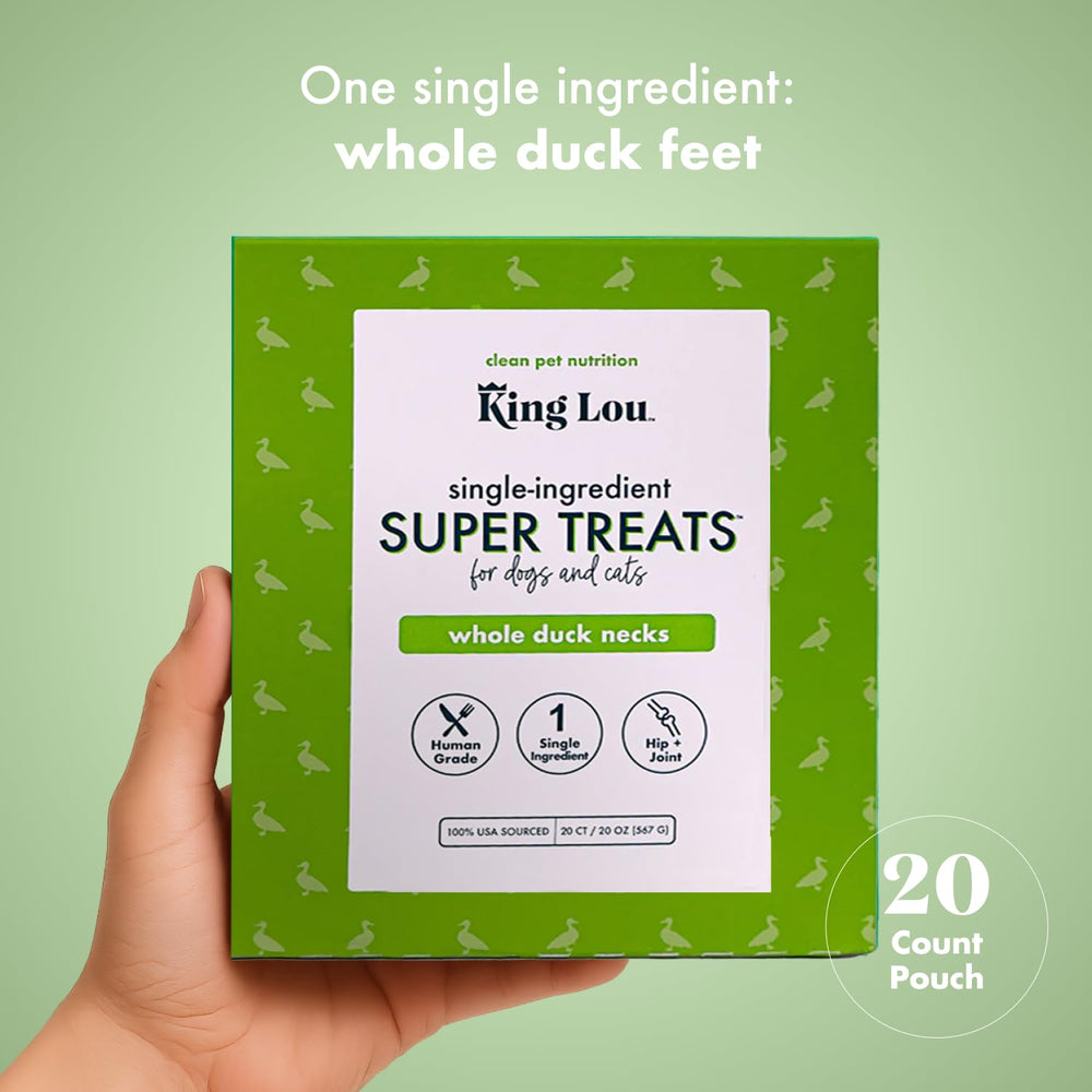 King Lou Duck Neck single-ingredient design showcases simple, natural ingredients.