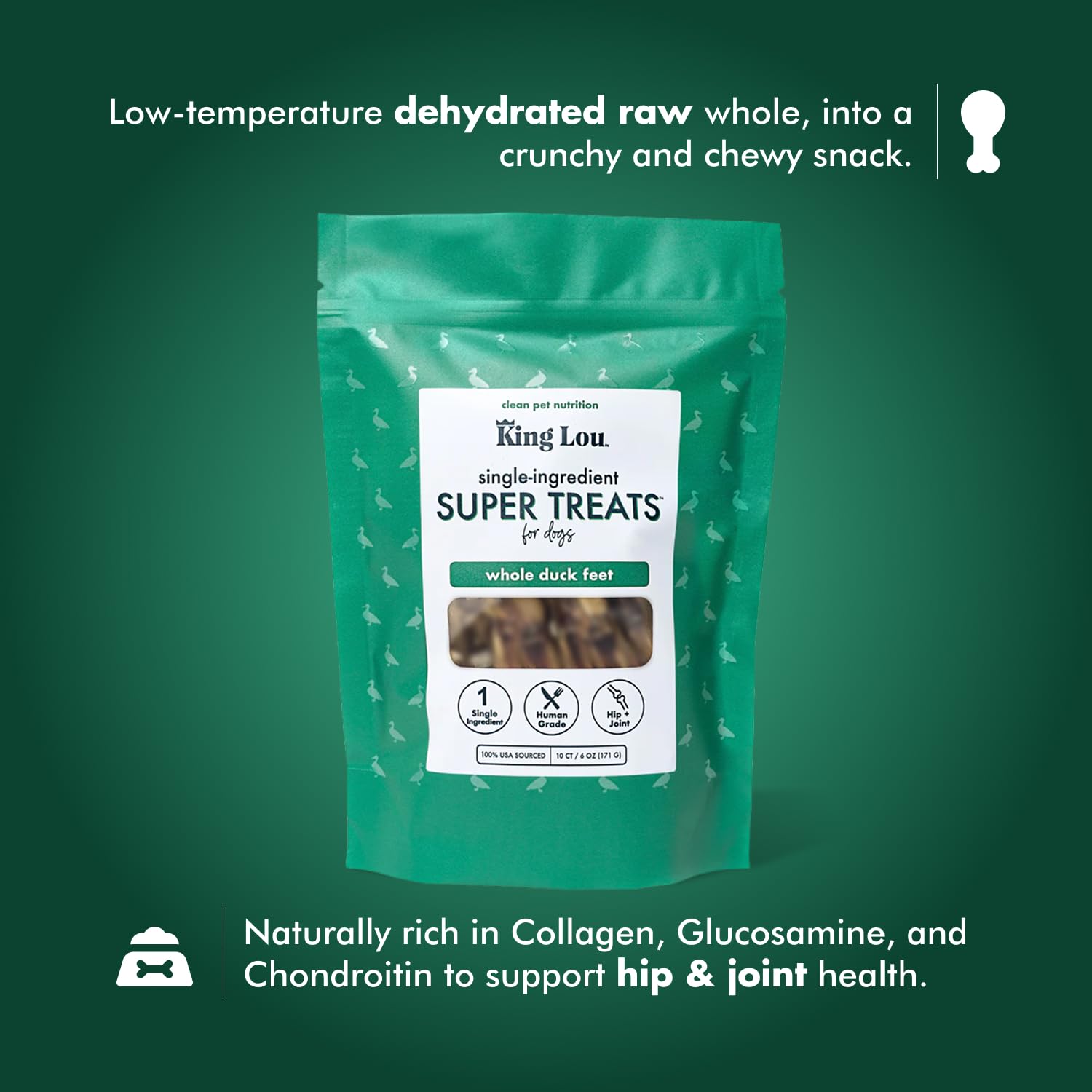 King Lou Pets human-grade ingredients close-up highlights safety and quality