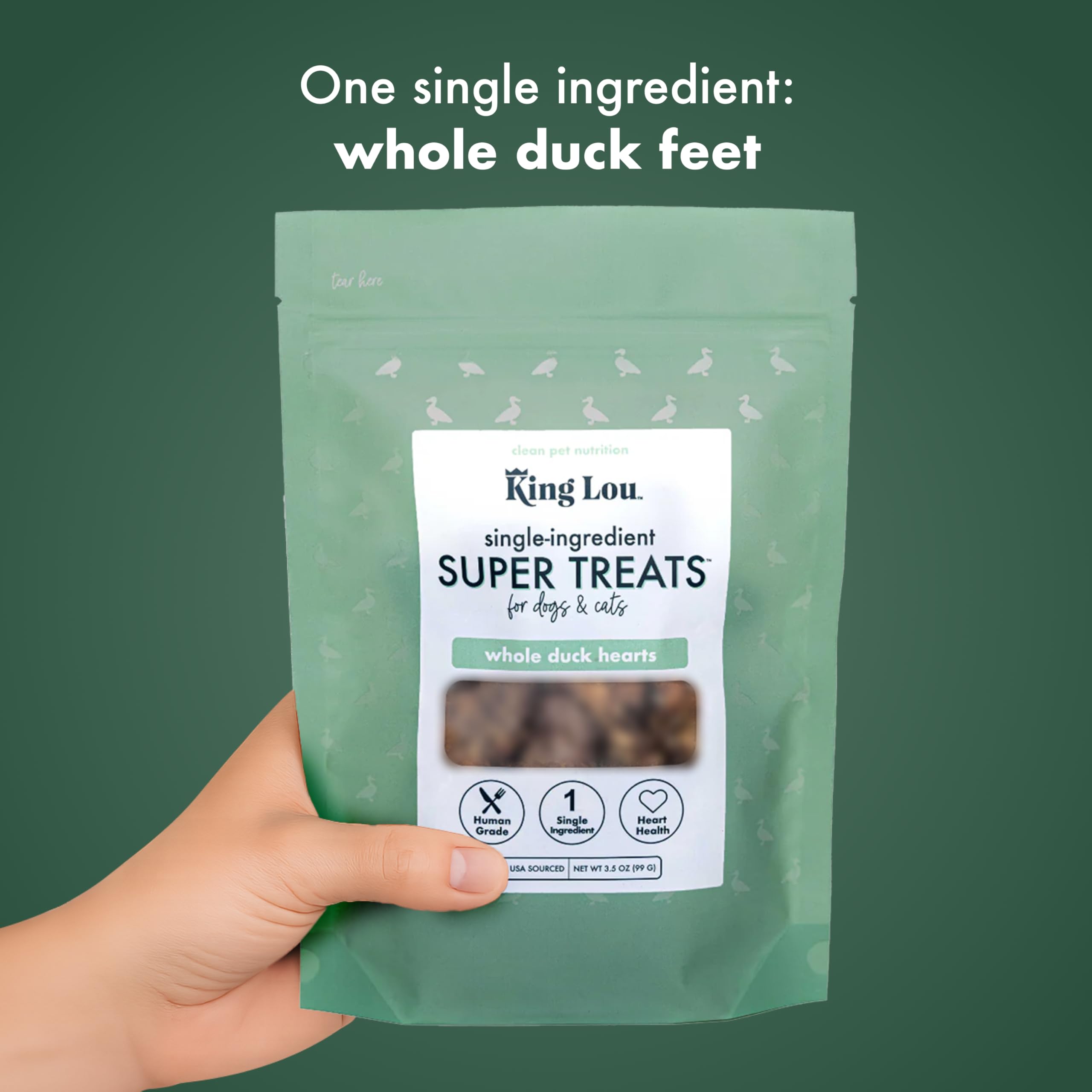 King Lou Pets nutrition image featuring taurine zinc and iron content