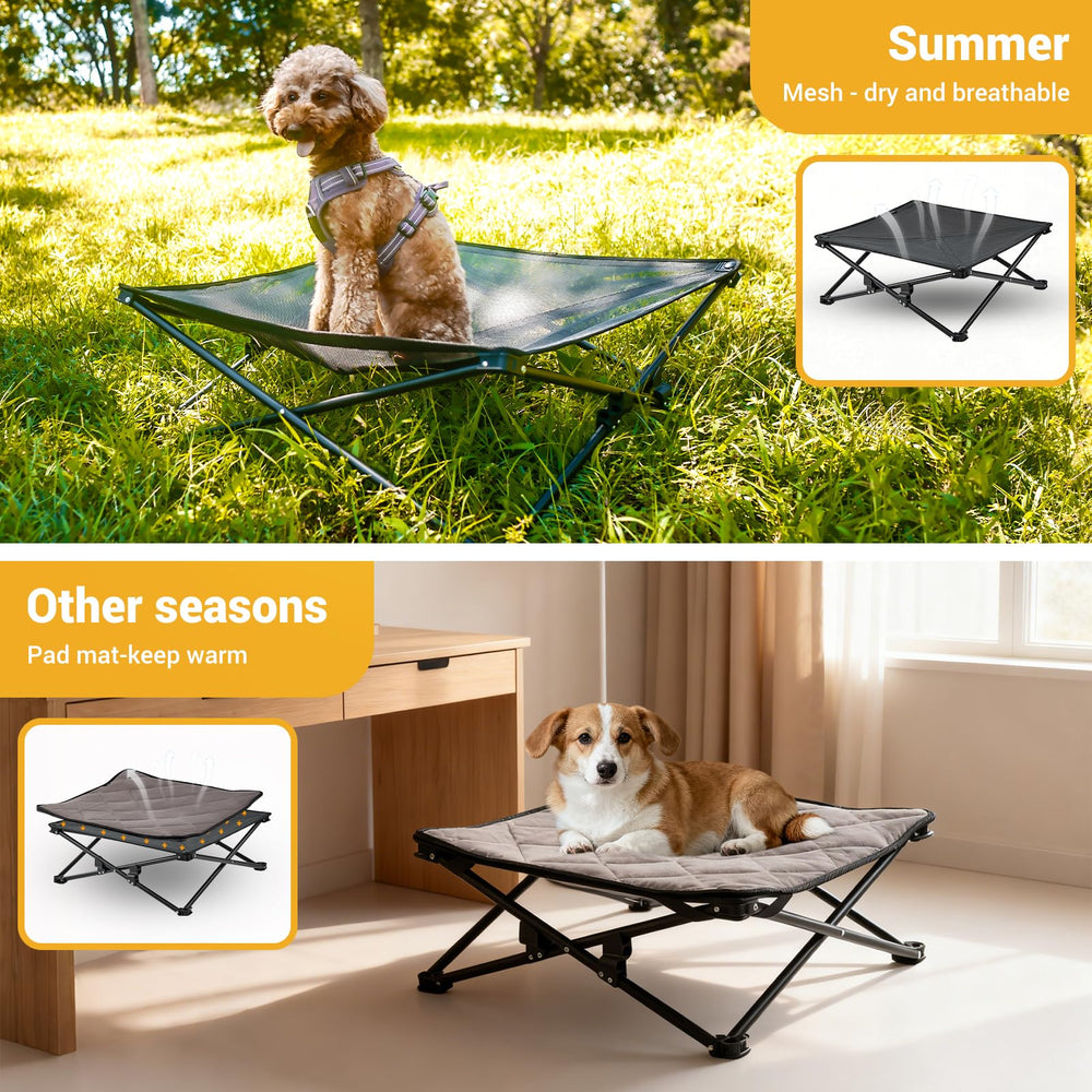 KingCamp elevated dog bed medium cooling mesh ideal for hot weather.