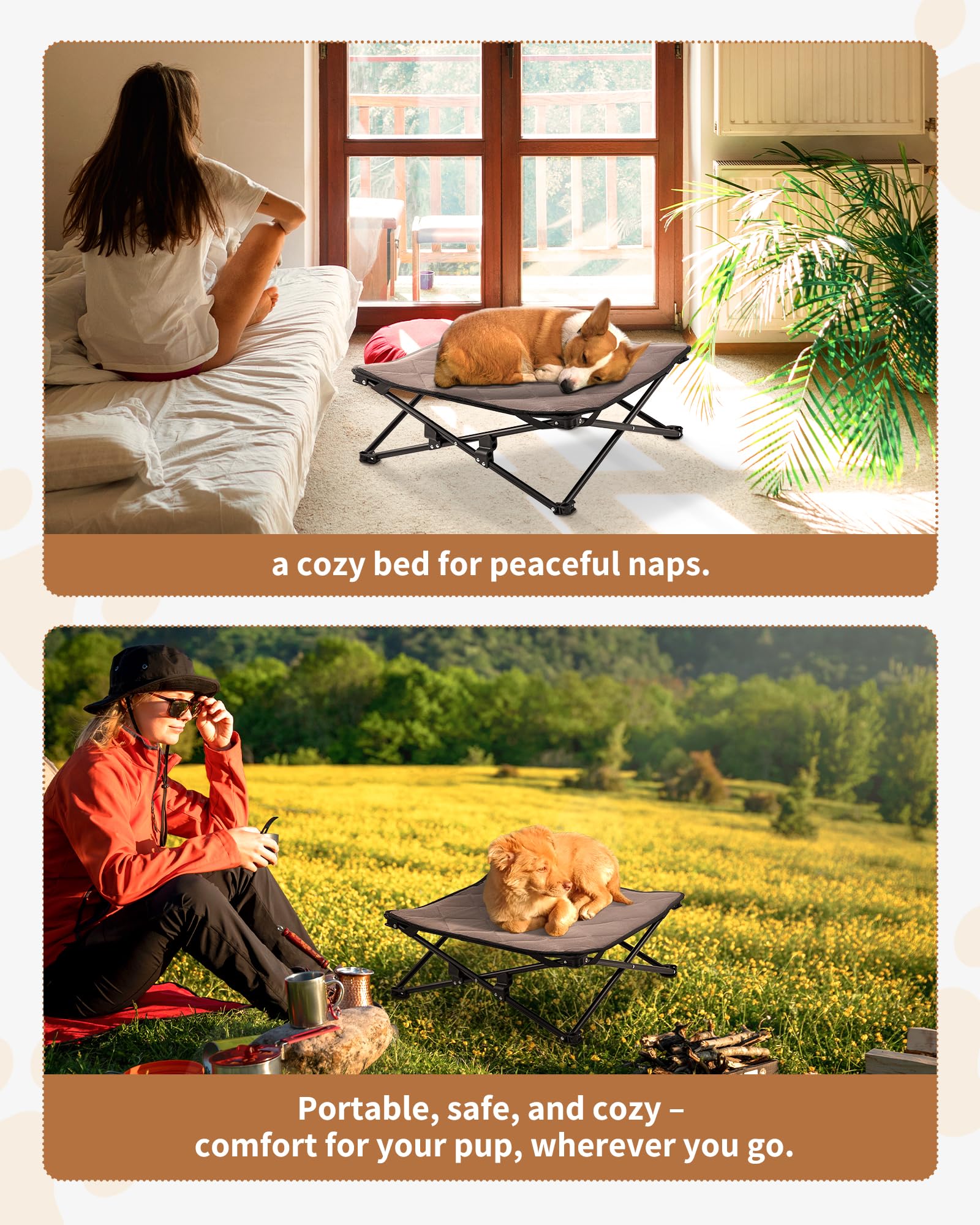 KingCamp outdoor backyard use dog bed for lounging outdoors