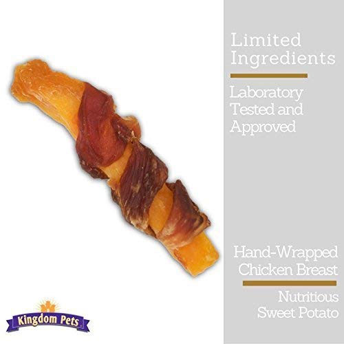 Kingdom Pets sweet potato twists bite sized training rewards for dogs