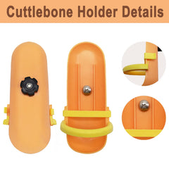 Kingmo cuttlebone large in cage setup offers continuous chewing for beaks.