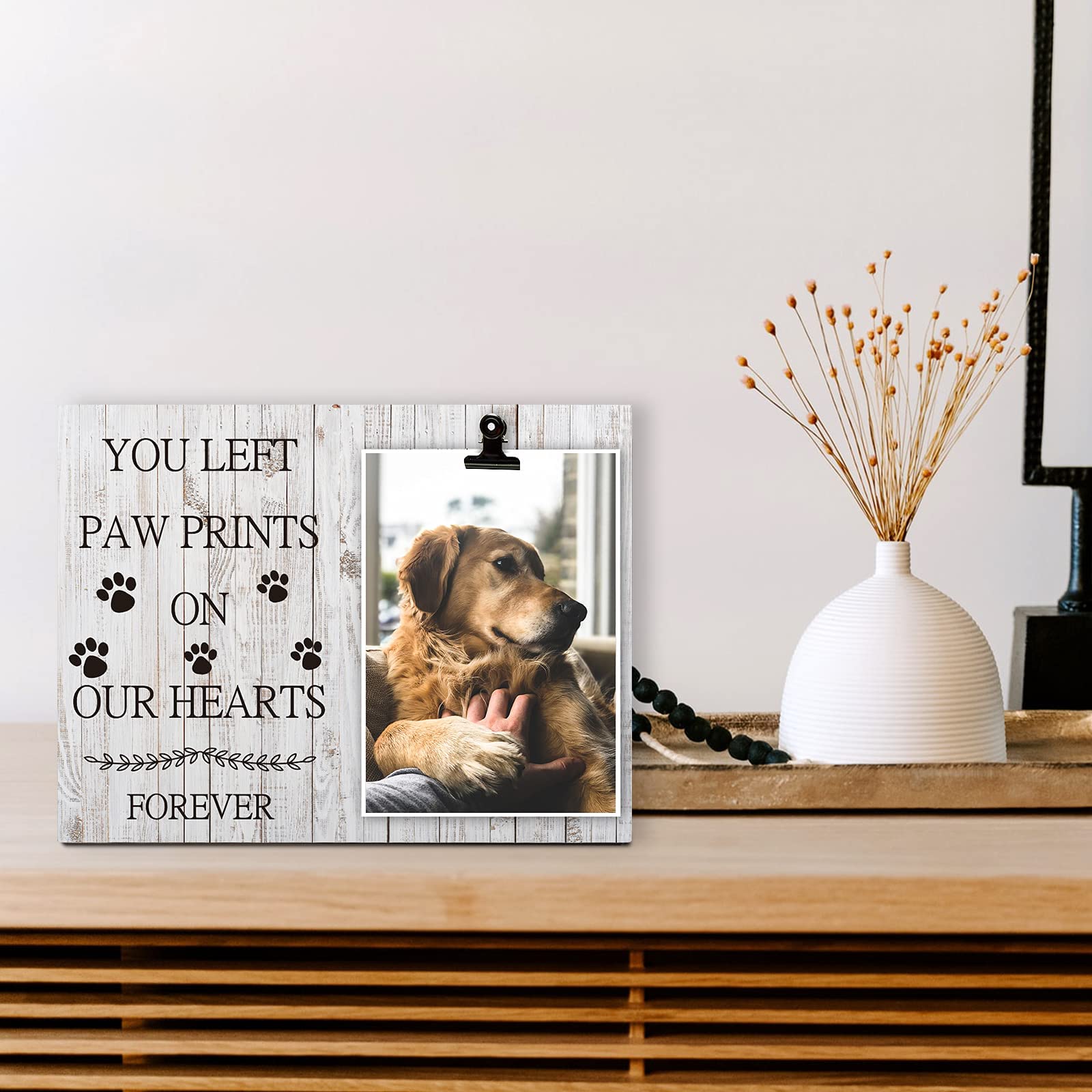 KINGNOW frame includes wall hanger for elegant vertical mounting.