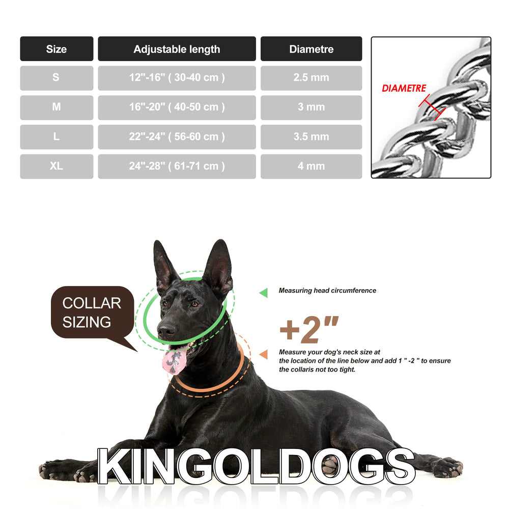 KINGOLDOGS color options silver gold black display shows versatile styling for any dog.