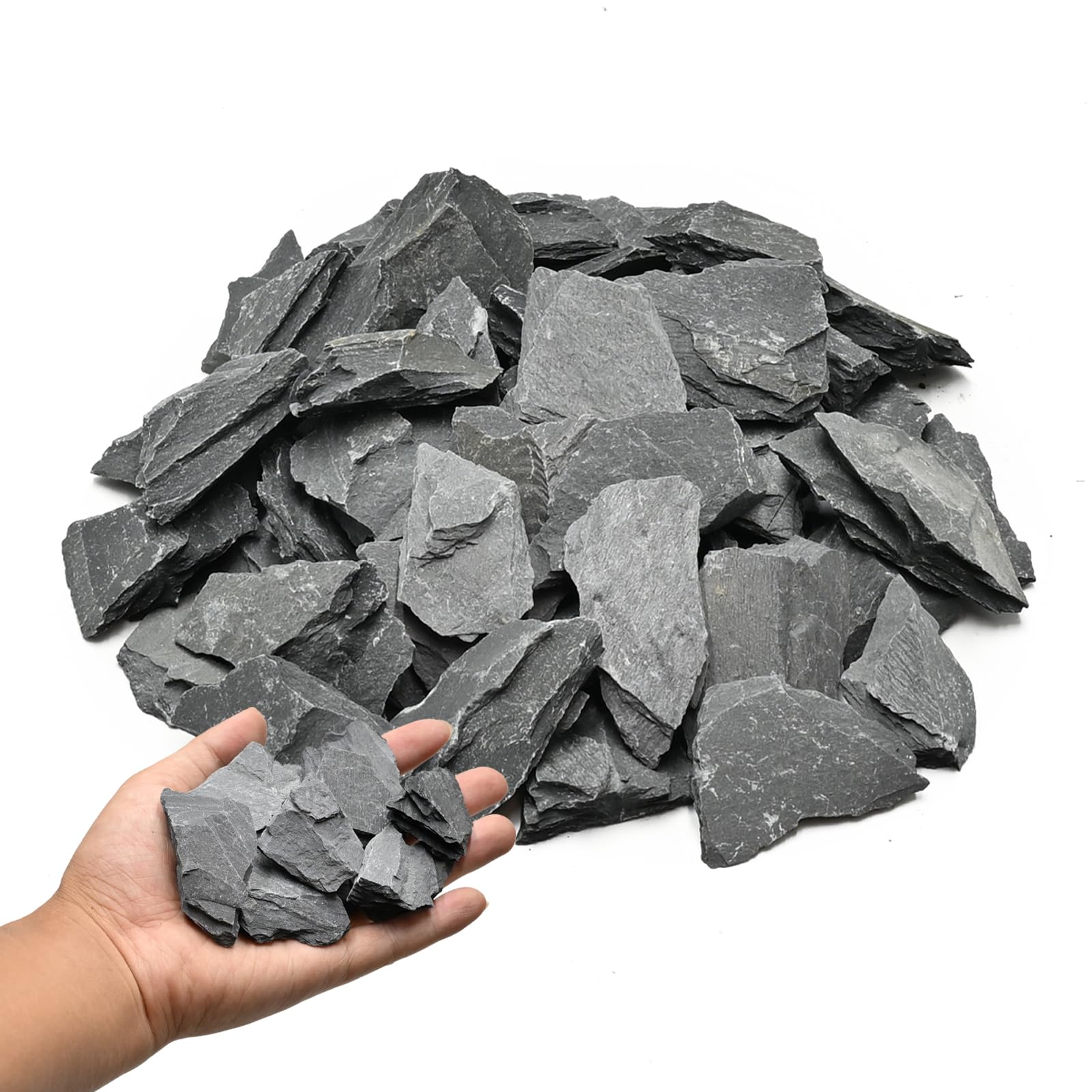 KINGRUI natural slate rocks for bonsai trays add depth and realism to miniature landscapes.
