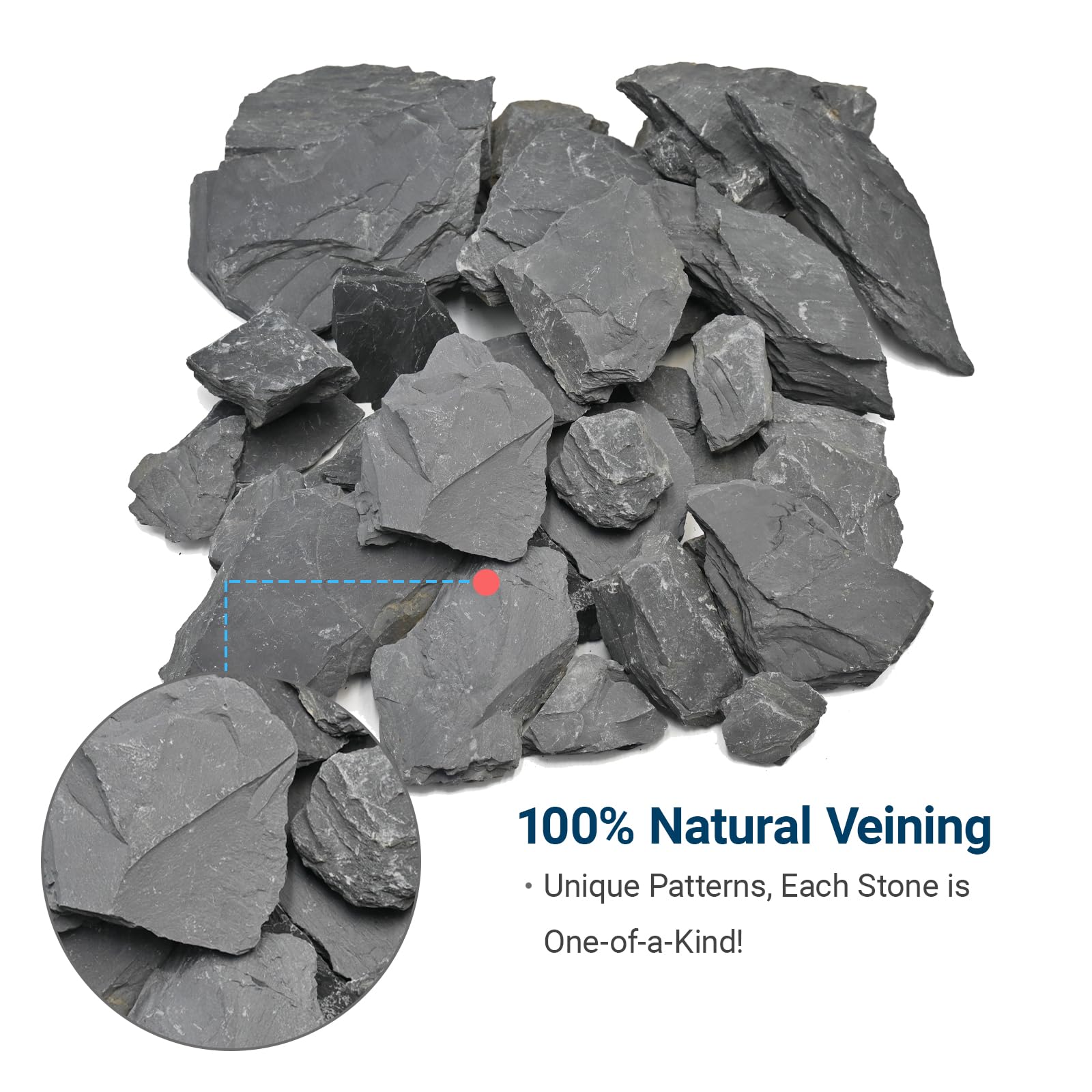 KINGRUI slate rock in aquarium hardscape setup with natural look