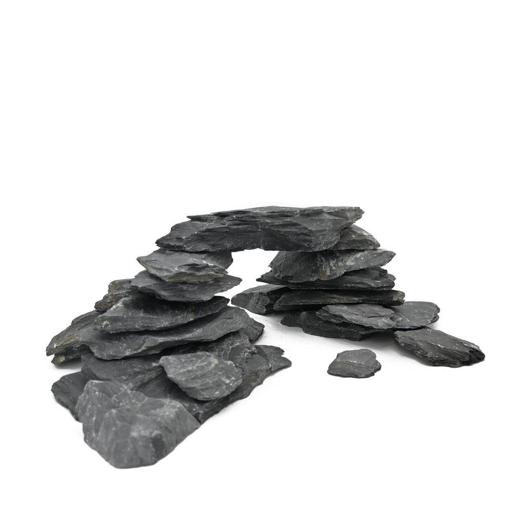 KINGRUI slate rock DIY hardscape project with natural pieces
