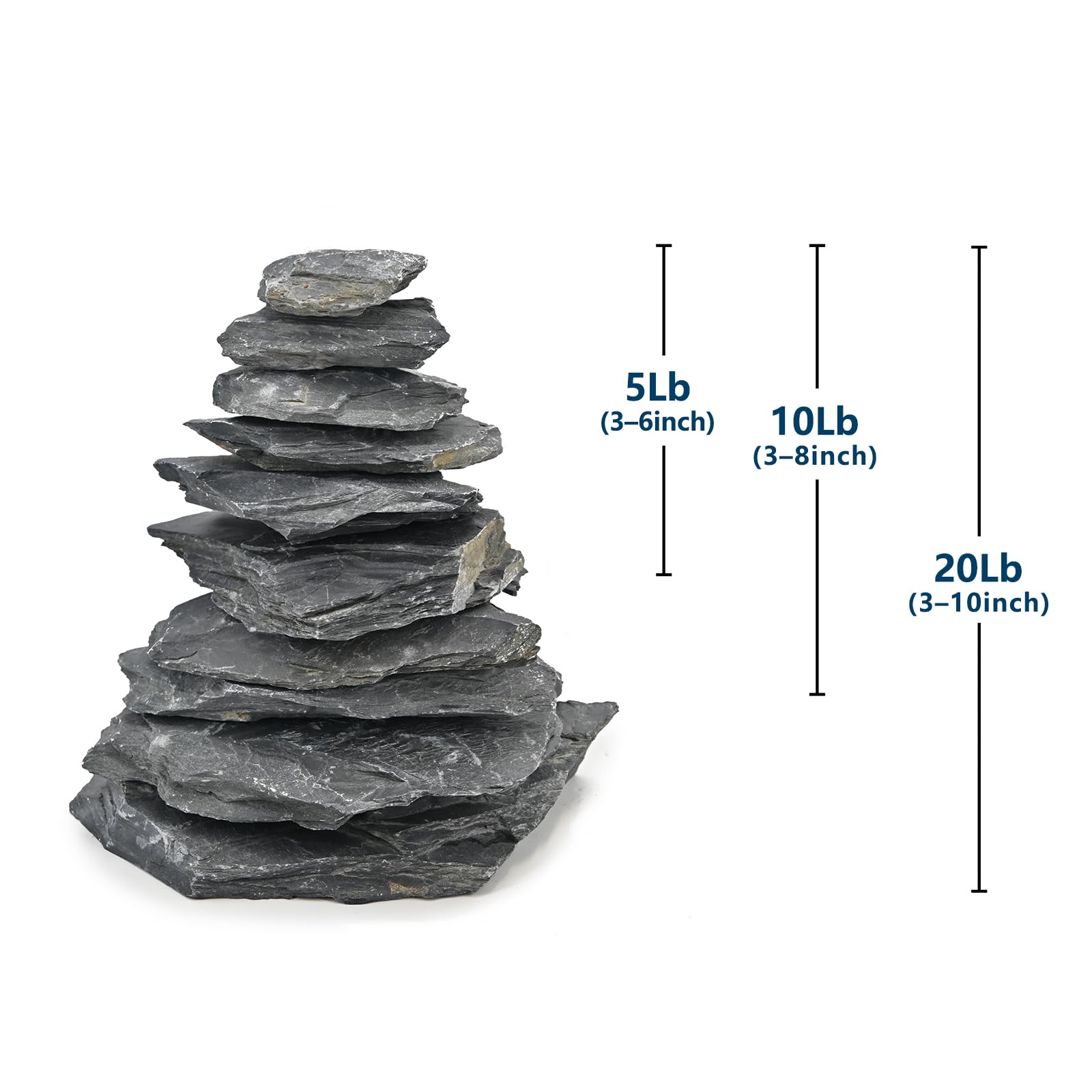 KINGRUI slate rock fairy garden decor adding natural texture