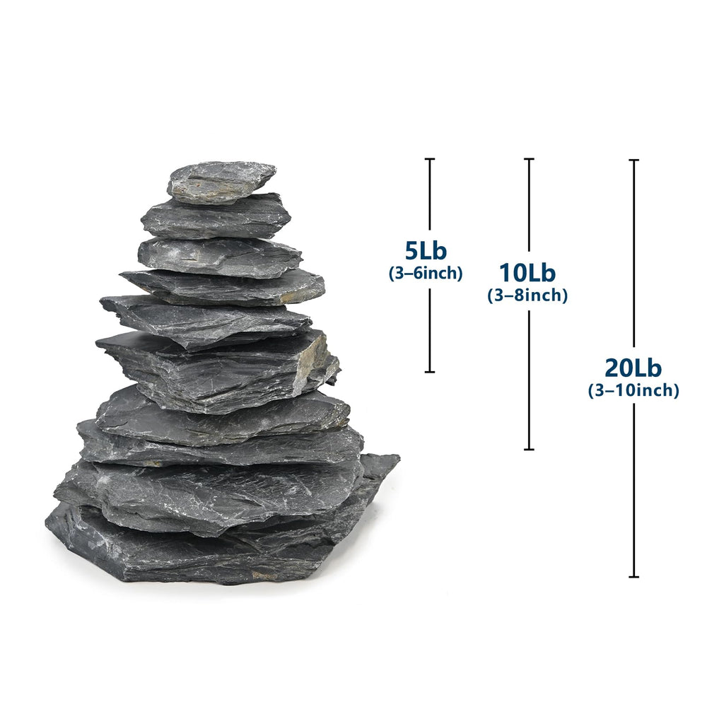 KINGRUI slate rock fairy garden decor adding natural texture