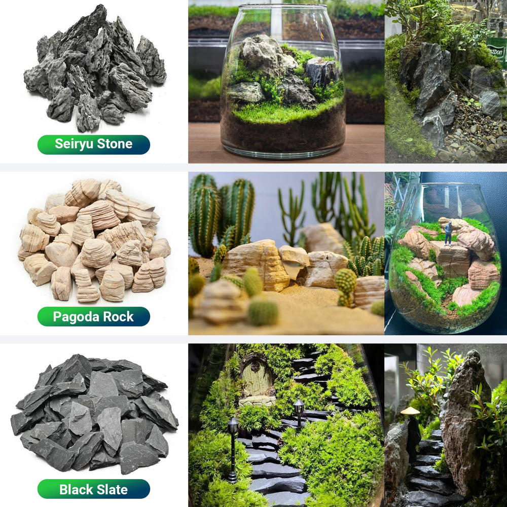 KINGRUI slate rocks for bonsai displays add flat layered texture and natural contrast.