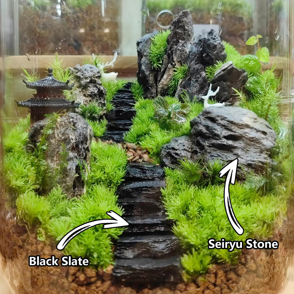 KINGRUI decorative slate stones indoors and outdoors for planters and tabletop decor.