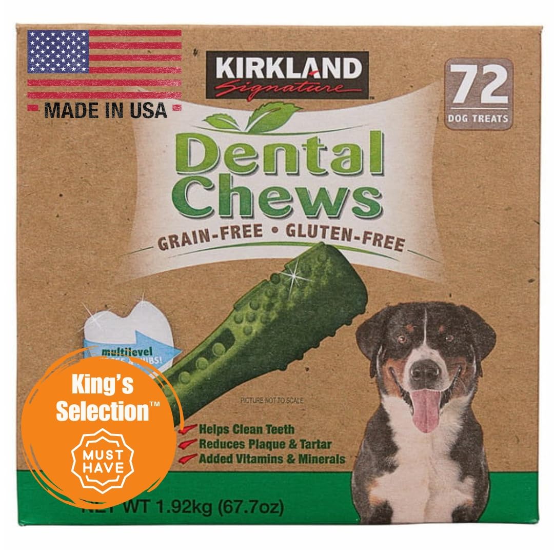 Kings Selection dog dental chews 72-treat bulk bundle promoting dental care and fresh breath