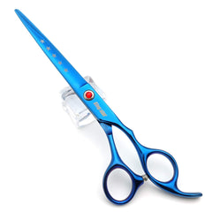 KINGSTAR 7in titanium blue down curved scissors for natural edges