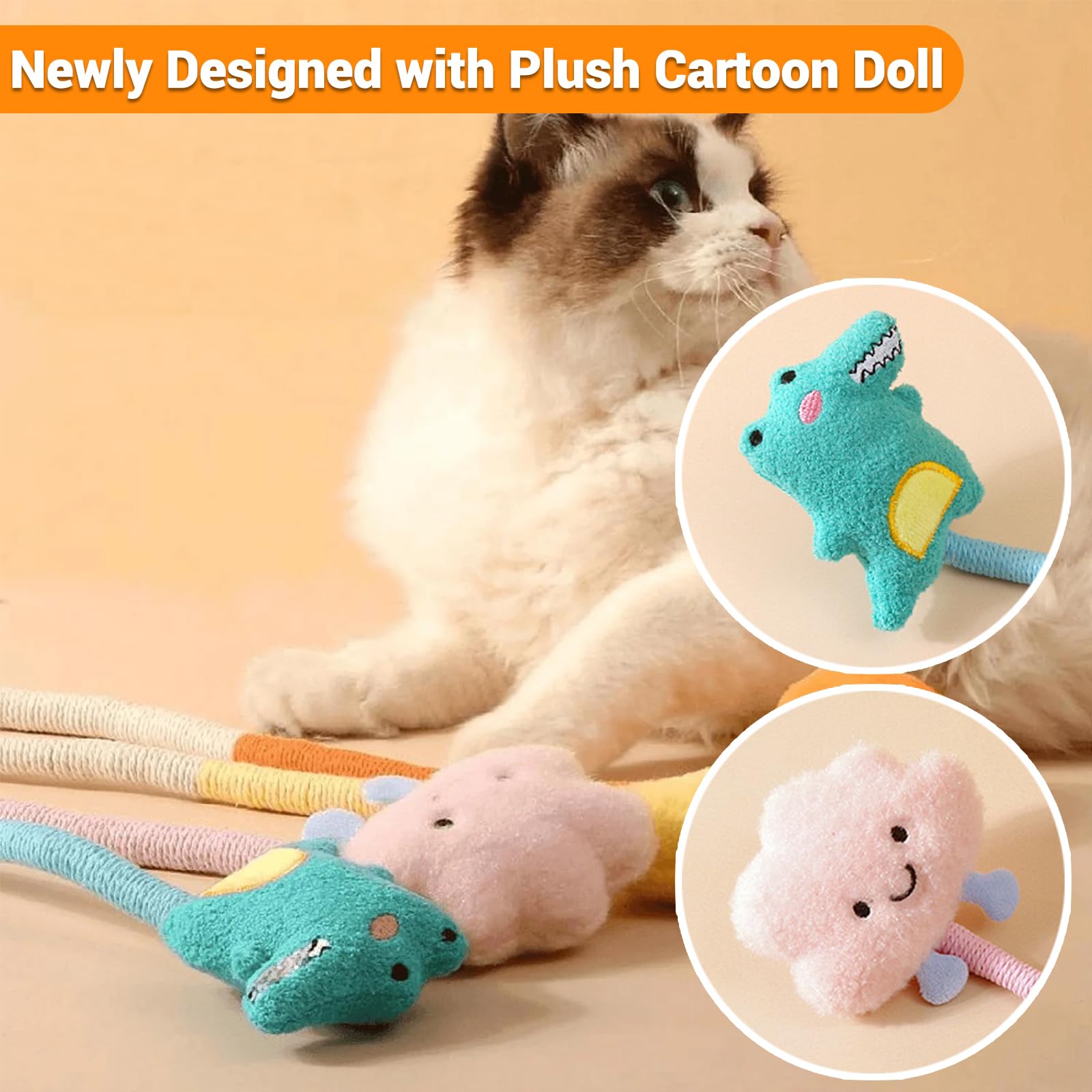 Kingtree cat rope toys 47cm length for safe indoor play